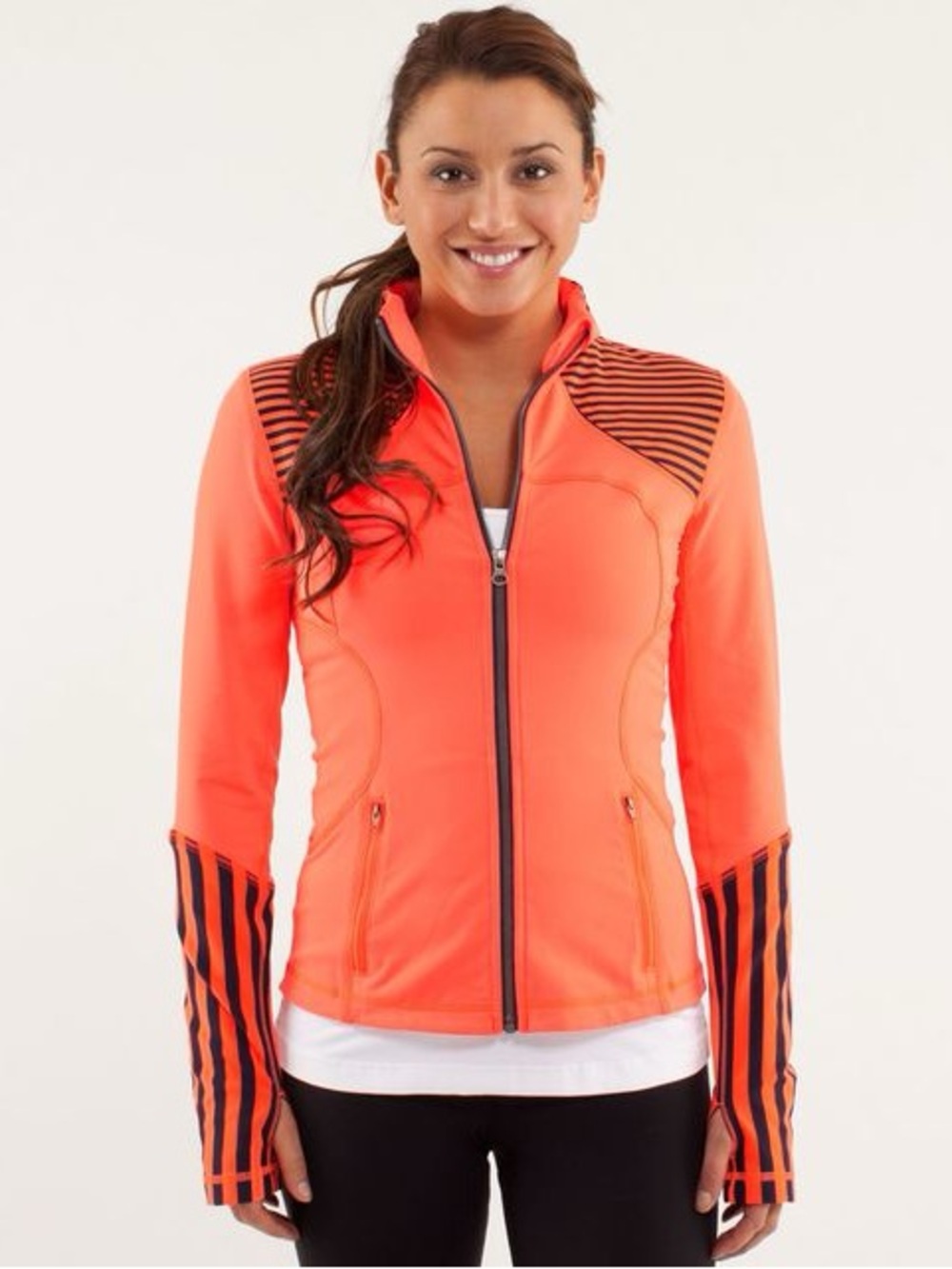 FINAL SALE Lululemon Forme Jacket Light Flare Classic Stripe Light Flare Inkwell